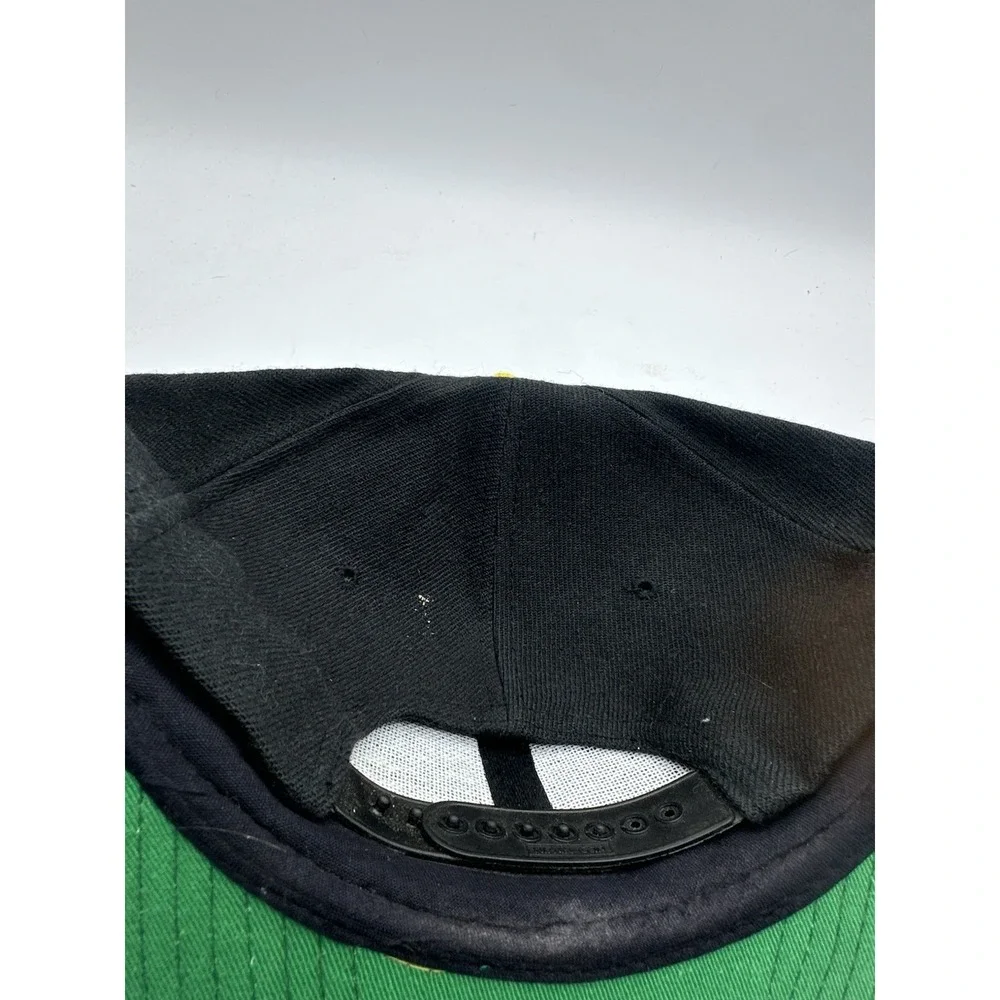 VTG Caterpillar CAT Patch Snapback Hat Black Workwear Trucker Construction 90s